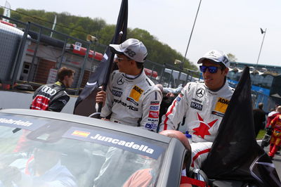 Pascal Wehrlein (GER) Mercedes AMG DTM Mercedes AMG C Coupe and Daniel Juncadella (ESP) stern Merced