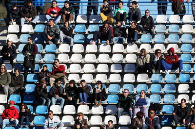 Fans in the grandstand.30.01.2014. Formula One Testing, Day Three, Jerez, Spain.