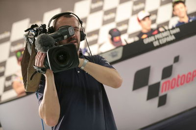 TV Camera in press conference, Spanish MotoGP 2014