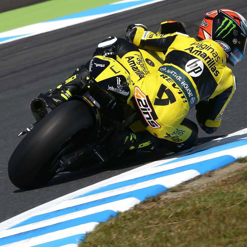 Moto2: Morales laughing with Noyes after huge crash