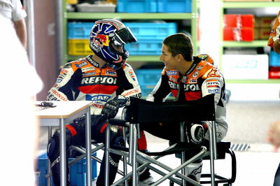 Pedrosa and Hayden, Motegi MotoGP test, 2006