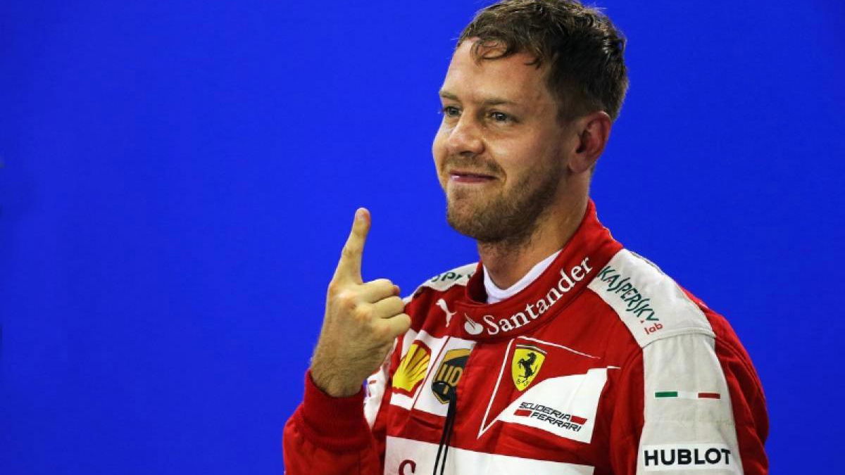 Vettel hails first Ferrari F1 pole since 2012