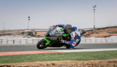 Dunlop impresses during first test on MSS Kawasaki