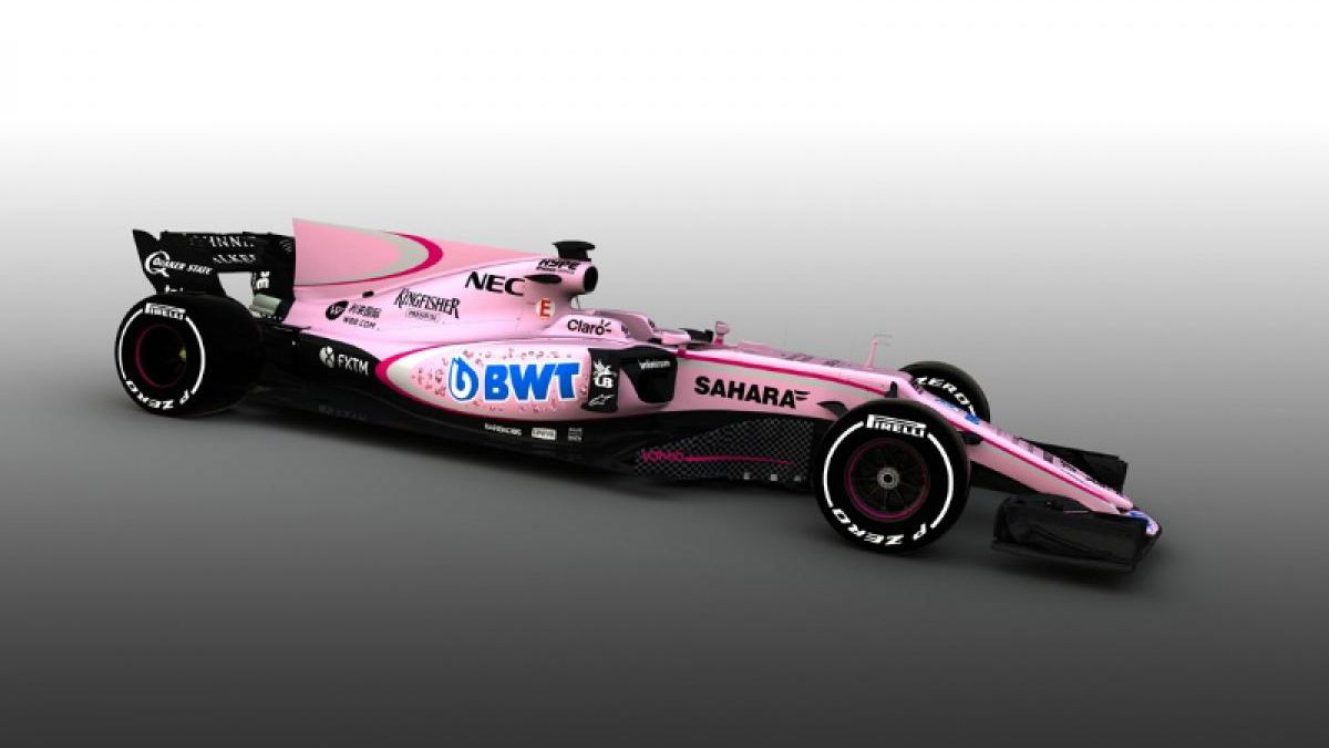 Force India in the pink with radical livery change