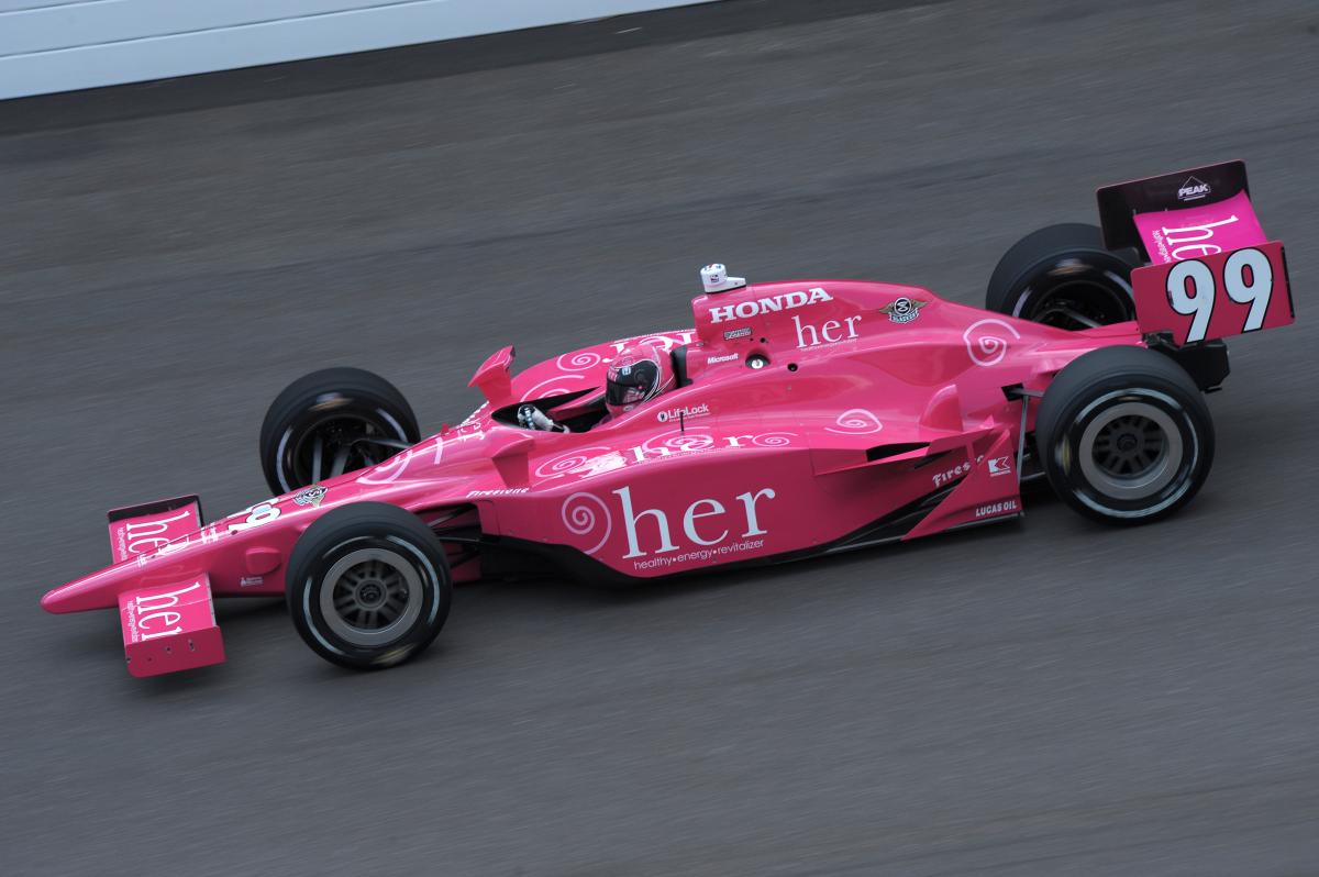 Indy 500 Neon Rad Water Bottle Pink