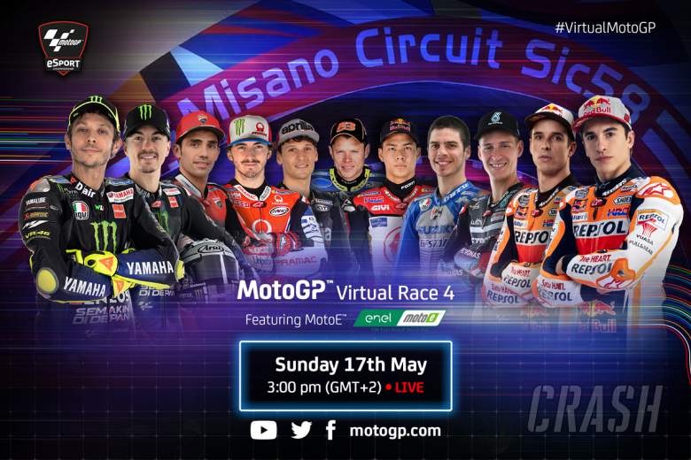 Valentino Rossi kembali untuk balapan virtual MotoGP Misano, MotoE bergabung dengan tagihan