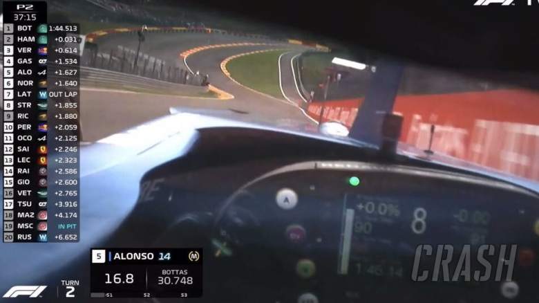 WATCH: Epic onboard footage from Alonso’s F1 car as he tackles Eau Rouge