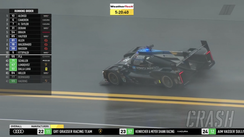 Rolex 24 resumes after lengthy red flag