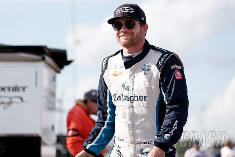 Conor Daly on top in Gateway night practice, Kimball crashes