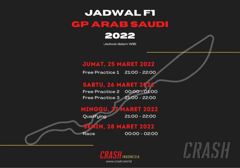 F1 Saudi Arabian Grand Prix Schedule (Indonesian)