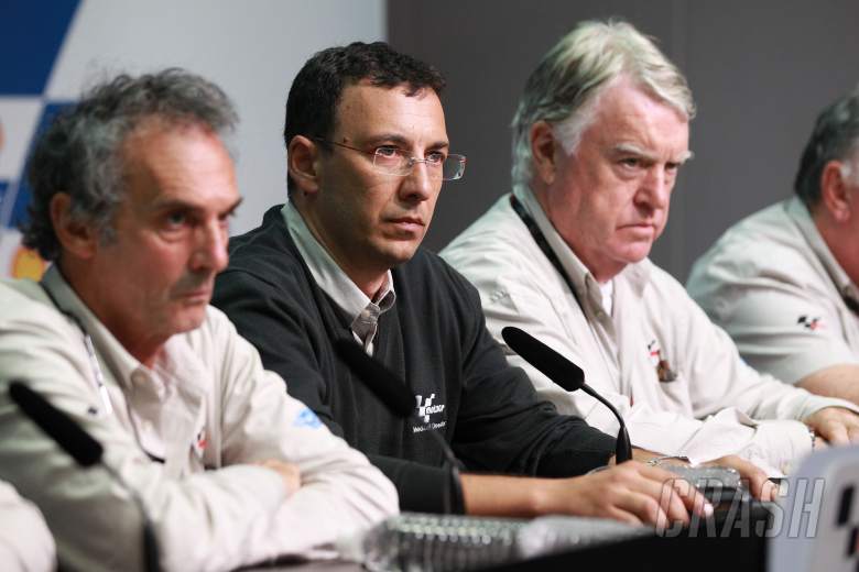 Uncini, Dr. Michele Macchiagodena and Butler at Simoncelli press conference, Malaysian MotoGP 2011