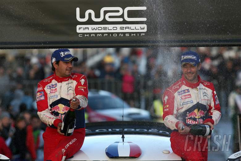 Podium - 1st outright Sebastion Loeb (FRA) Daniel Elena (MCO) Citroen DS3 WRC