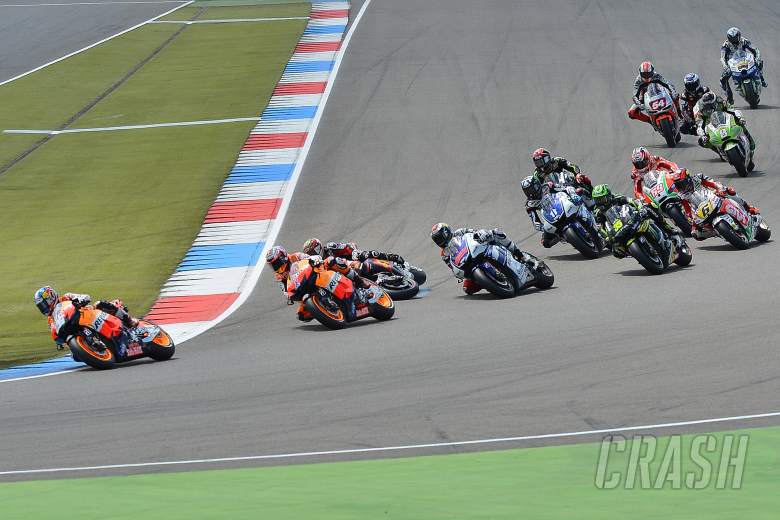 Pedrosa leads, Bautista crashes, Dutch MotoGP 2012
