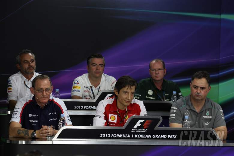 04.10.2013- Friday Press Conference, Top to Bottom L to R Beat Zehnder (SUI) Sauber F1 Team Manager;