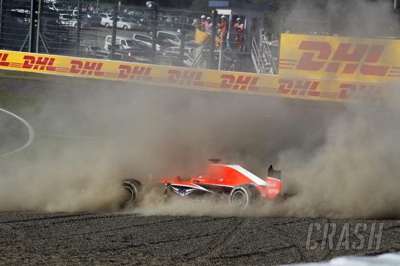 13.10.2013- Race, crash, Jules Bianchi (FRA) Marussia F1 Team MR02