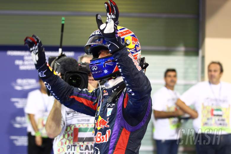 02.11.2013- Qualifying Parc FermeÃ¨ Celebration, Pole position Mark Webber (AUS) Red Bull Racing RB9