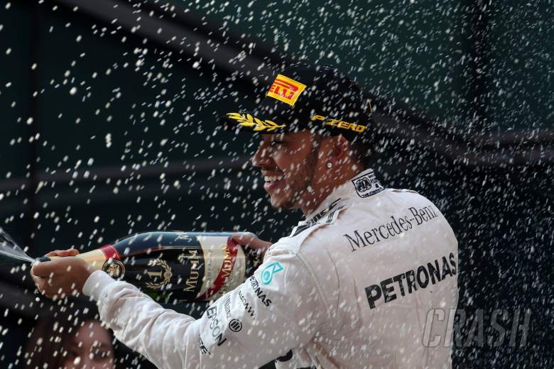 Hamilton 'never intended to disrespect' in podium celebration