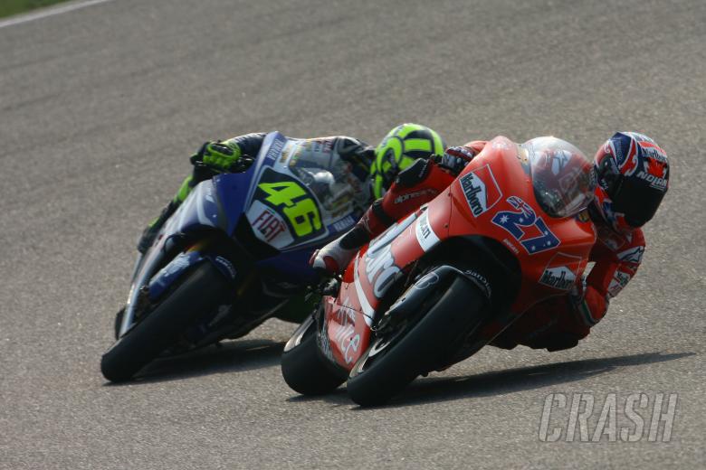 Stoner, Rossi, Chinese MotoGP Race 2007