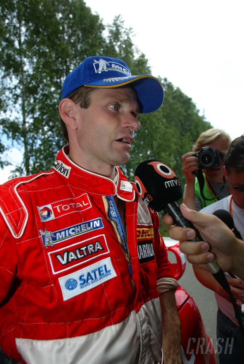 Rally Finland winner, Marcus Gronholm [Peugeot]
