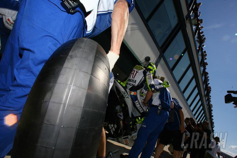 Rossi`s qualifying Michelin tyre, San Marino MotoGP 2007