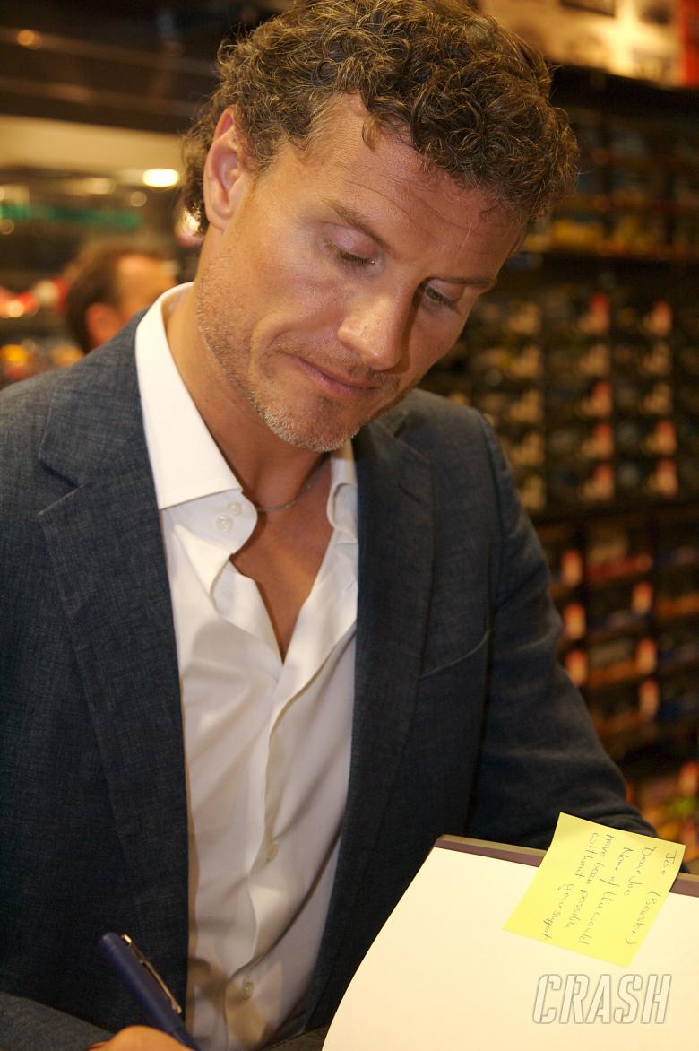 Book launch for David Coulthard, The Autobiography, It Is What It Is. Pole Position, Regent Street.