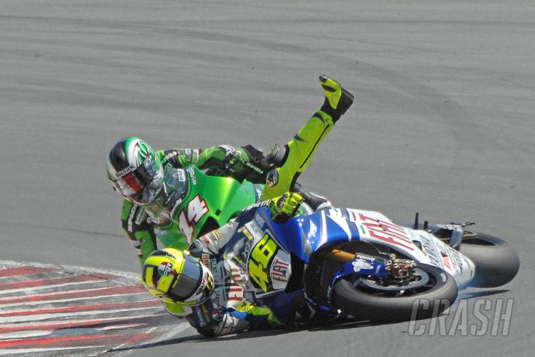 Rossi crash, German MotoGP 2007