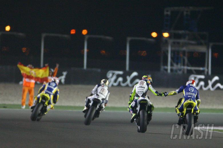 Rossi and Toseland, Qatar MotoGP Race 2008