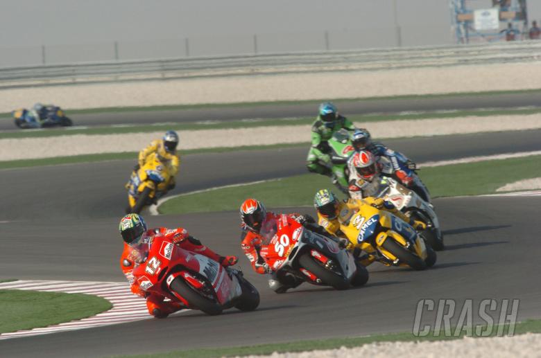 Bayliss, Hodgson, Biaggi, McWilliams et alQatar MotoGP, 2004