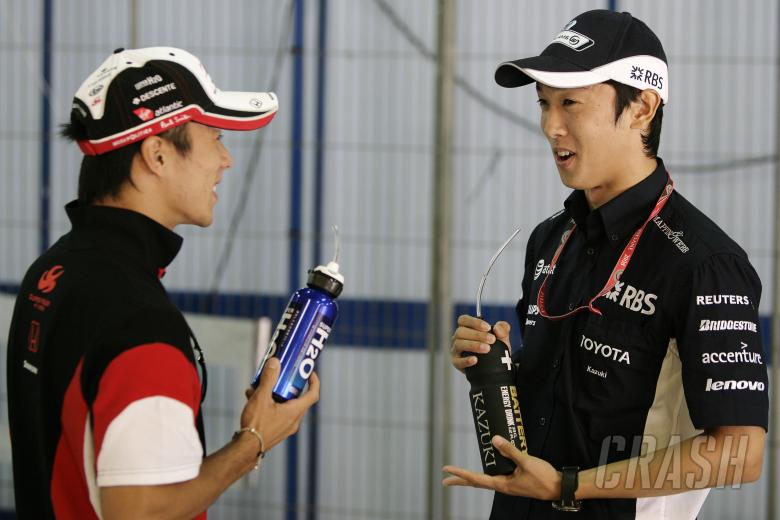 Takuma Sato (JPN) Super Aguri SA08, Kazuki Nakajima (JPN) Williams FW30, Spanish F1 Grand Prix, Cata