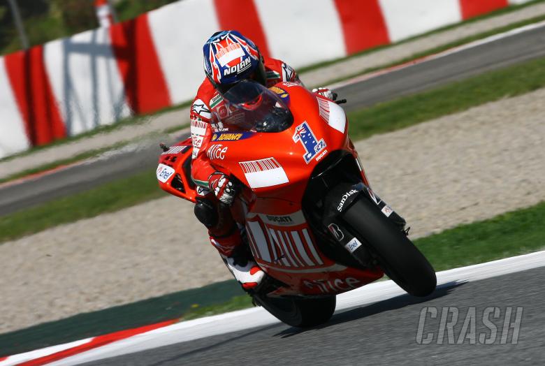 Stoner, crossed-up, Catalunya MotoGP 2008