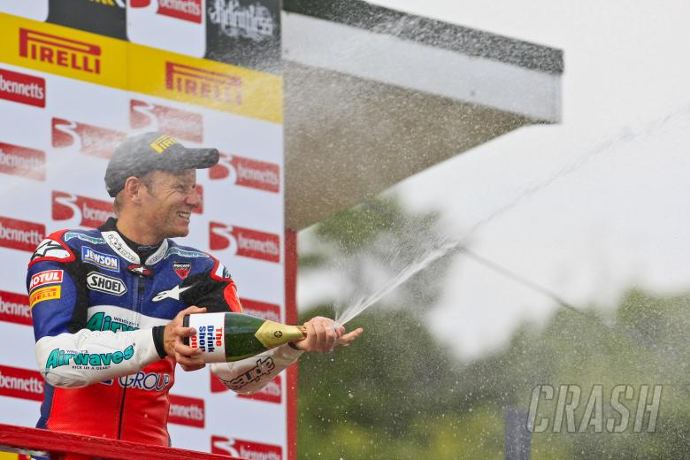 67. Shane Byrne Airwaves Ducati, Ducati 1098R F08, celebrates win with champagne