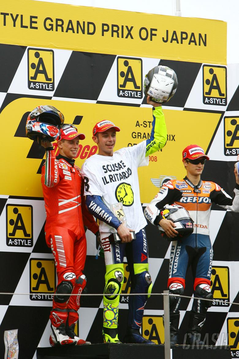 Stoner, Rossi, Pedrosa, Japanese MotoGP Race 2008