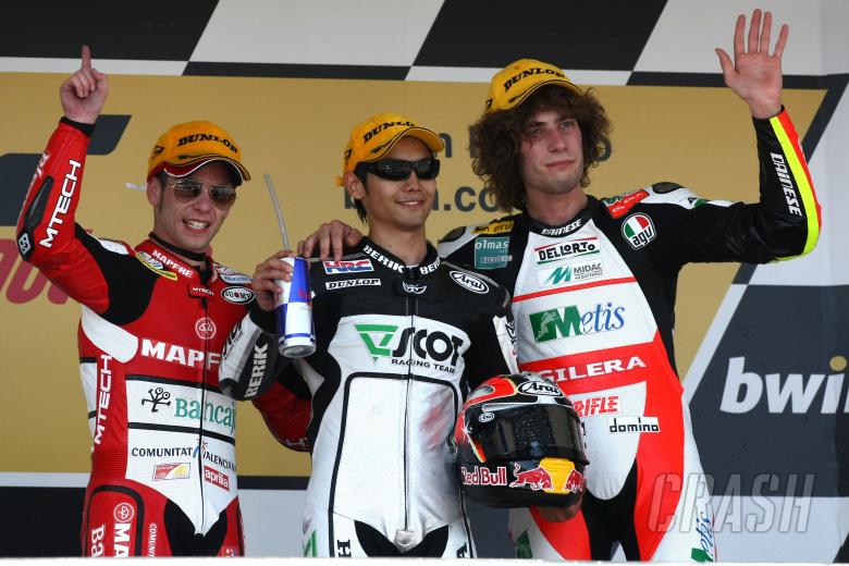 Bautista, Aoyama, Simoncelli, Spanish 250GP Race 2009