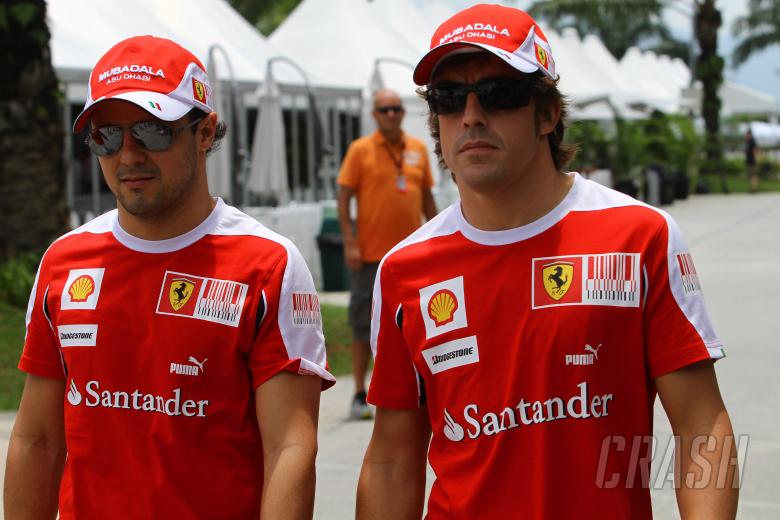 Felipe Massa (BRA), Scuderia Ferrari, F10 and Fernando Alonso (ESP), Scuderia Ferrari, F10