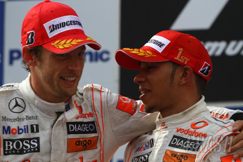 Race, Lewis Hamilton (GBR), McLaren Mercedes, MP4-25 race winner and Jenson Button (GBR), McLaren
