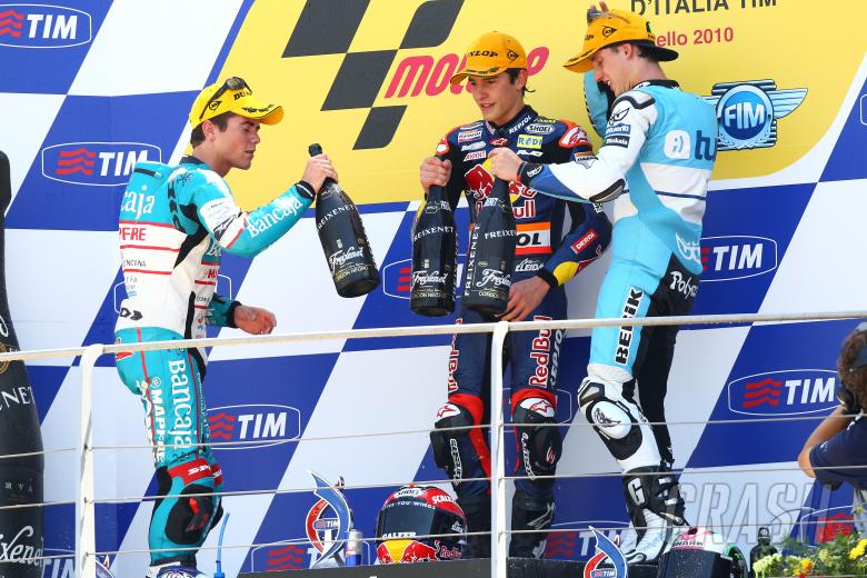 Terol, Marquez, Espargaro, 125 race Italian GP 2010