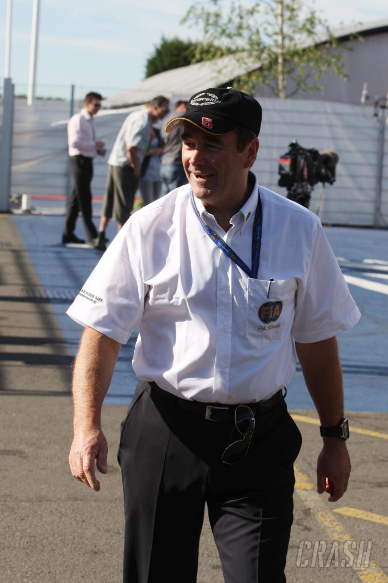 Saturday, Nigel Mansell (GBR) FIA Race Steward this weekend