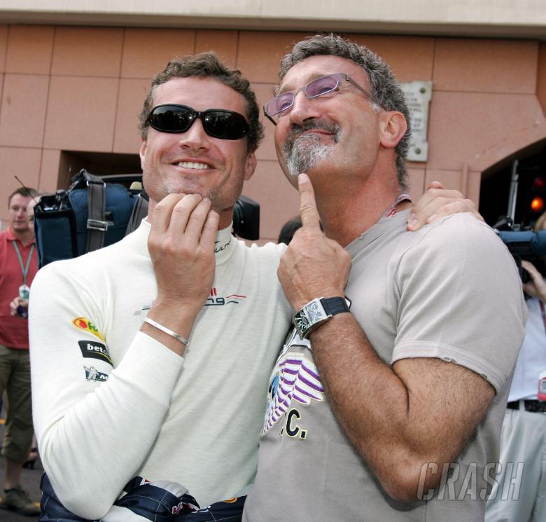 David Coulthard and Eddie Jordan compare their goatie beards