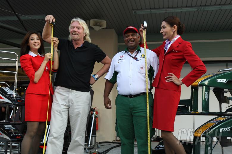 Saturday, Sir Richard Branson (GBR), Virgin Group CEO, Tony Fernandes (MAL), Lotus F1 Team follow up
