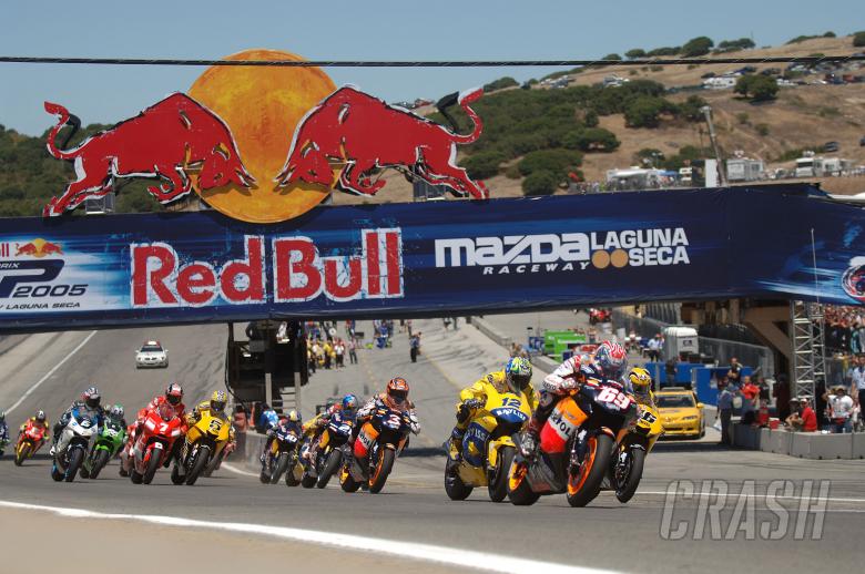 Race start, US MotoGP Race 2005