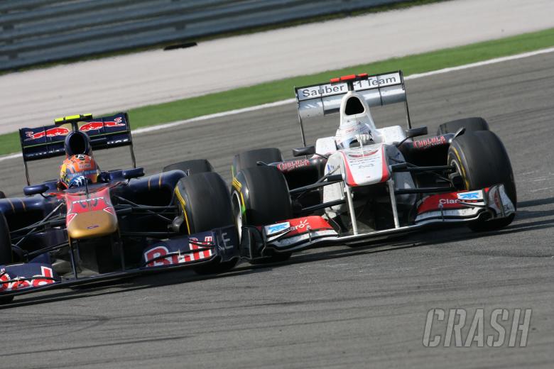 08.05.2011- Race, Jaime Alguersuari (SPA), Scuderia Toro Rosso, STR6 and Kamui Kobayashi (JAP), Saub