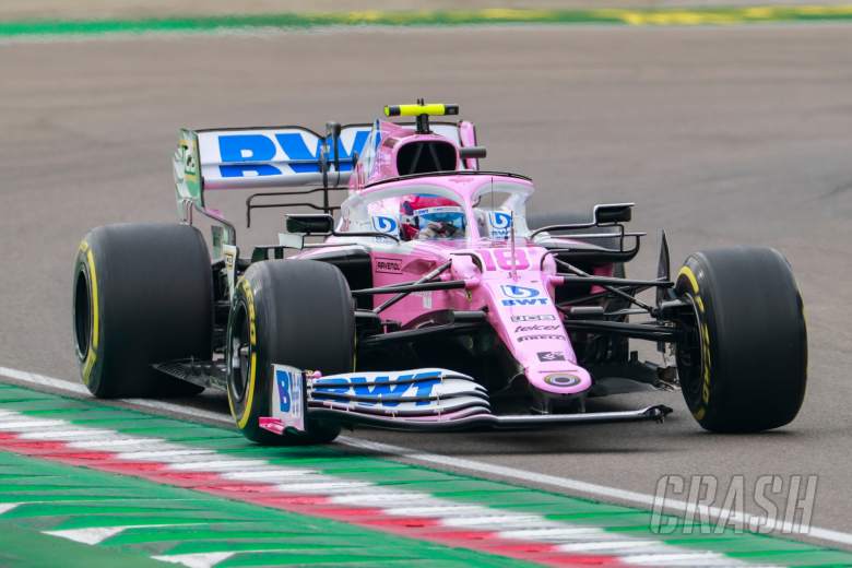 Lance Stroll (CDN) Racing Point F1 Team RP20 with a broken front wing.