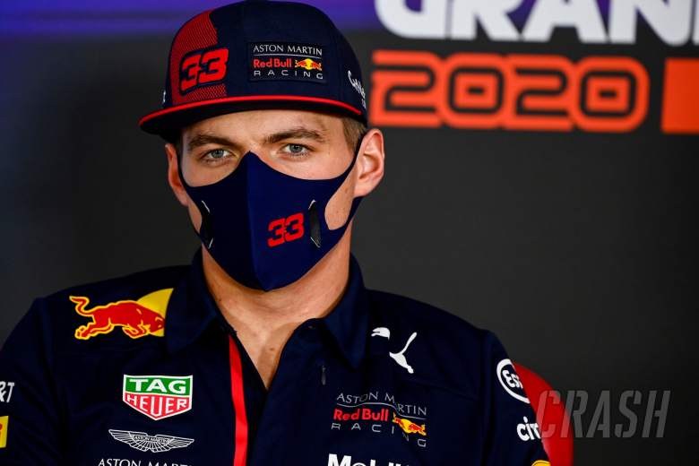 Max Verstappen (NLD) Red Bull Racing in the FIA Press Conference.