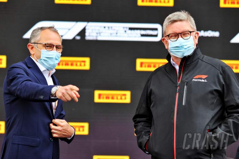(L to R): Stefano Domenicali (ITA) Formula One President and CEO with Ross Brawn (GBR) Managing Director, Motor Sports.