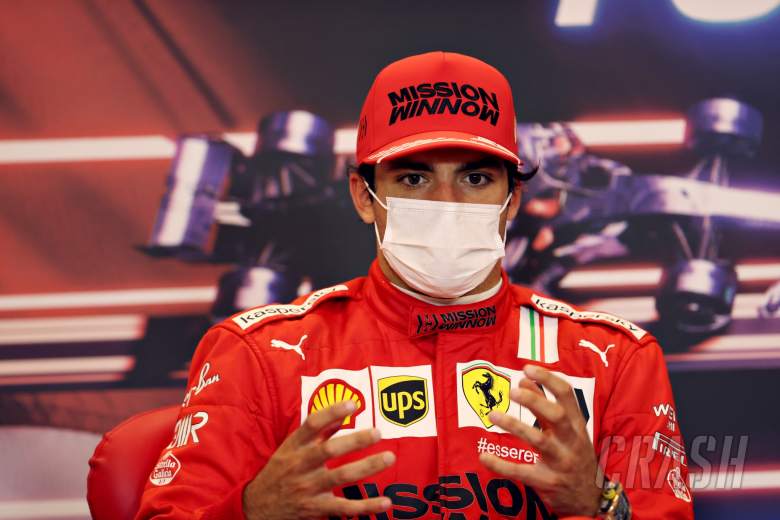 Carlos Sainz Jr (ESP) Ferrari in the post race FIA Press Conference.