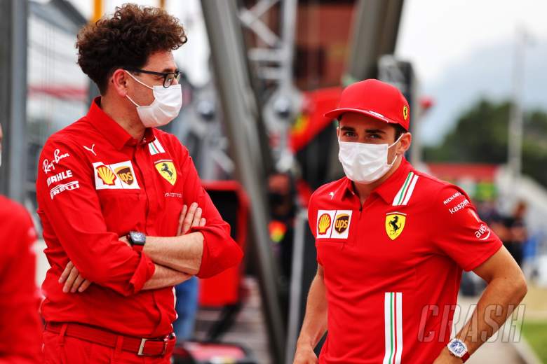 (L to R): Mattia Binotto (ITA) Ferrari Team Principal with Charles Leclerc (MON) Ferrari.