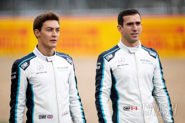 (L to R): George Russell (GBR) Williams Racing and Nicholas Latifi (CDN) Williams Racing - 2022 Car Launch.