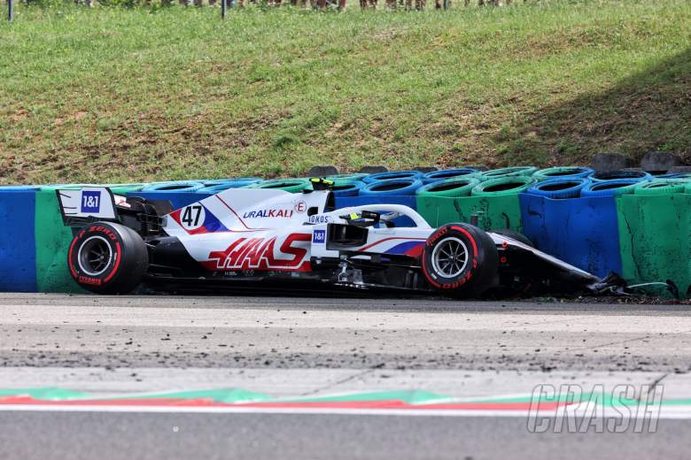Mick Schumacher (GER) Haas VF-21 crashed in the second practice session.