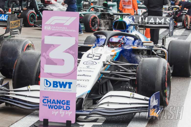 Third placed George Russell (GBR) Williams Racing FW43B in qualifying parc ferme.