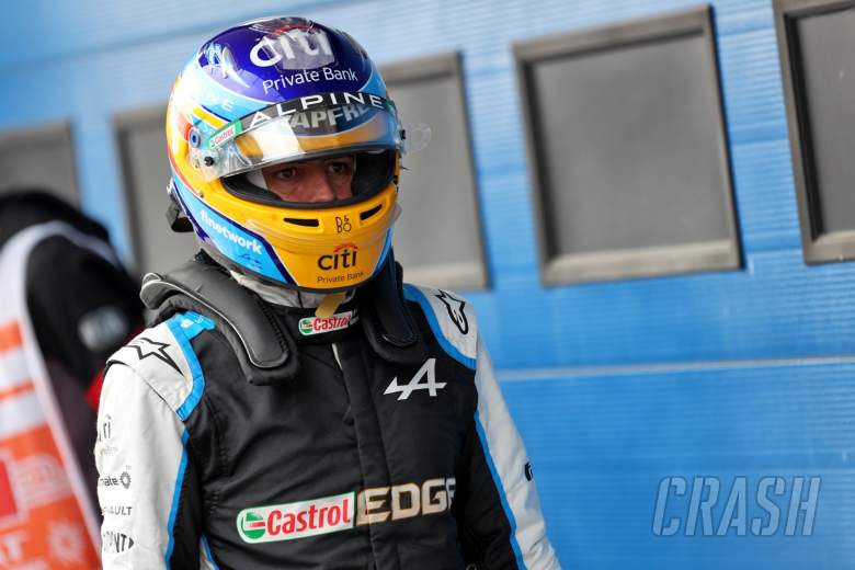 Fernando Alonso (ESP) Alpine F1 Team in qualifying parc ferme.